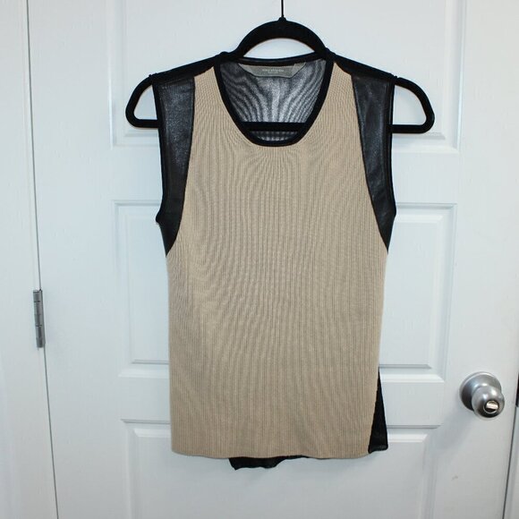 Reed Krakoff Sweaters - Reed Krakoff Sleeveless Ribbed Wool Cashmere Silk Blend Sweater Mesh Back XS